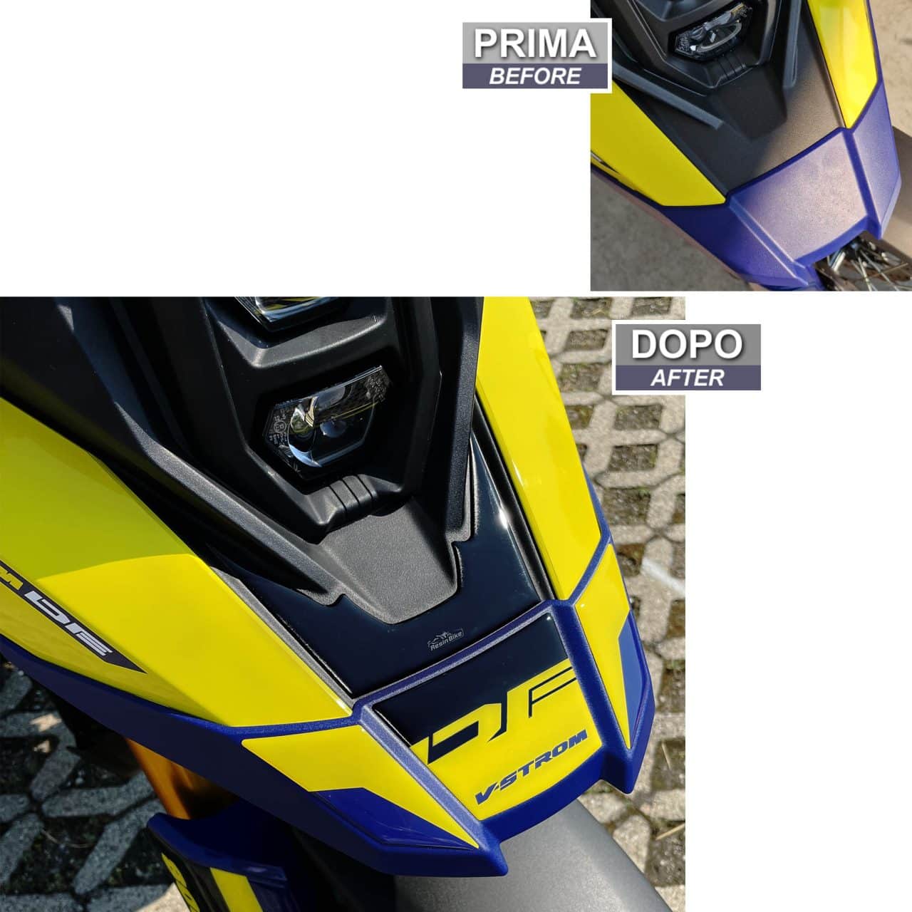 Stickers 3D compatible with Suzuki V-Strom 800 DE 2023 Front Tip Yellow - Image 3