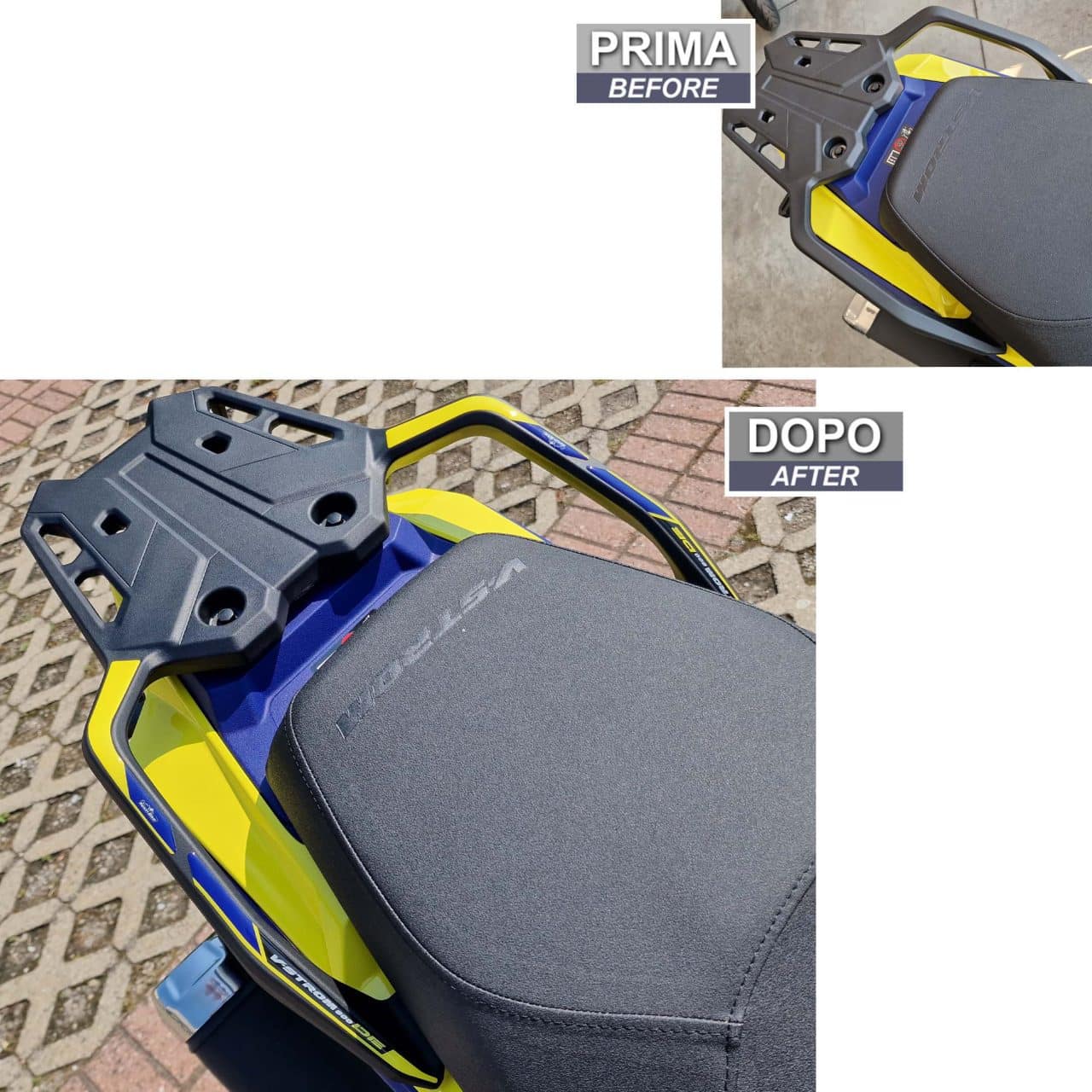 Stickers 3D compatible with Suzuki V-Strom 800 DE 2023 Passenger Handles Yellow - Image 3