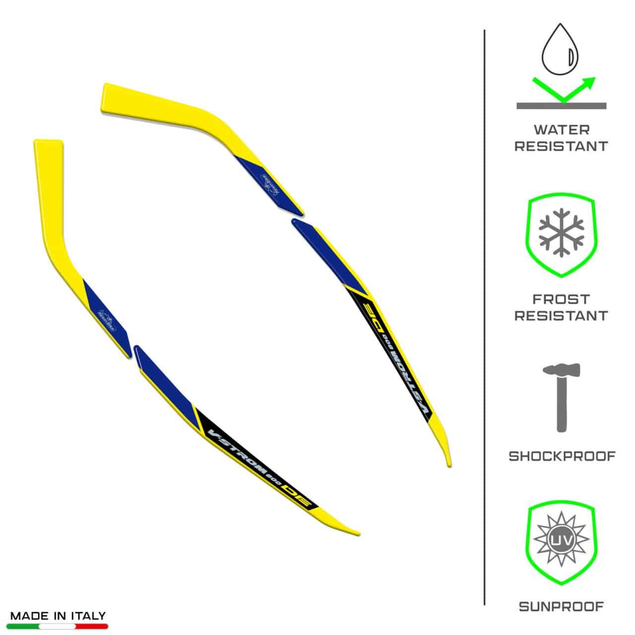 Adhesivos 3D compatibles con Suzuki V-Strom 800 DE 2023 Agarraderas Amarillo - Imagen 7