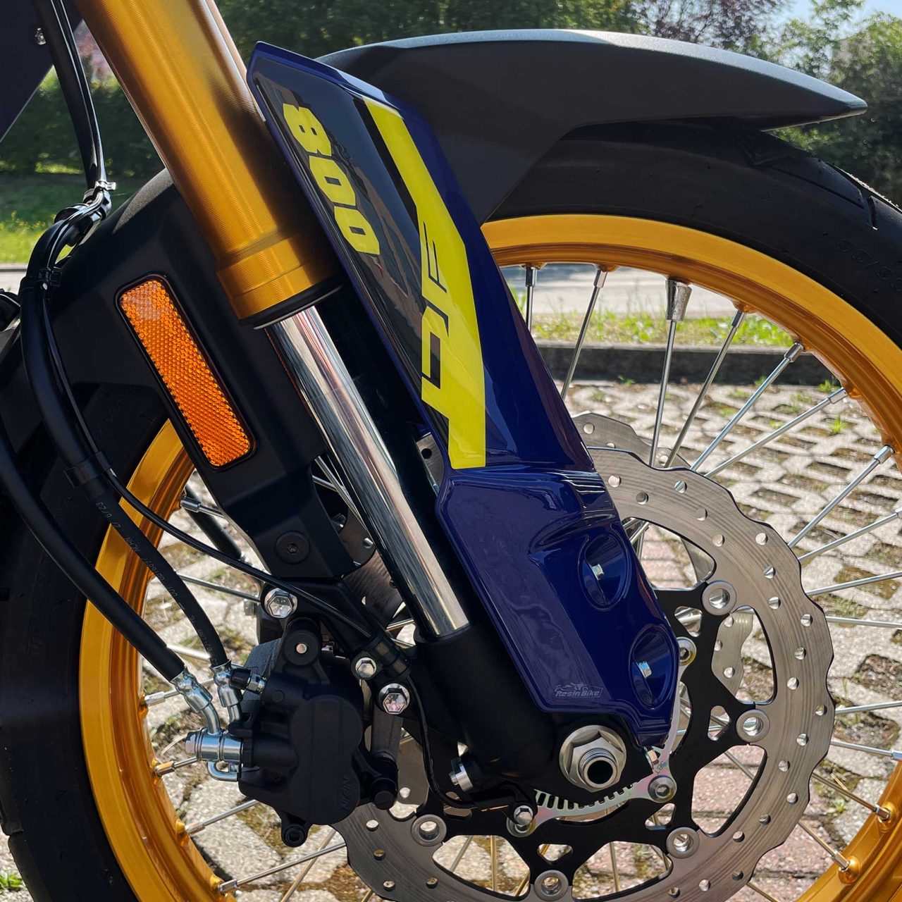 Adhesivos 3D compatibles con Suzuki V-Strom 800 DE 2023 Guardabarros Amarillo - Imagen 6