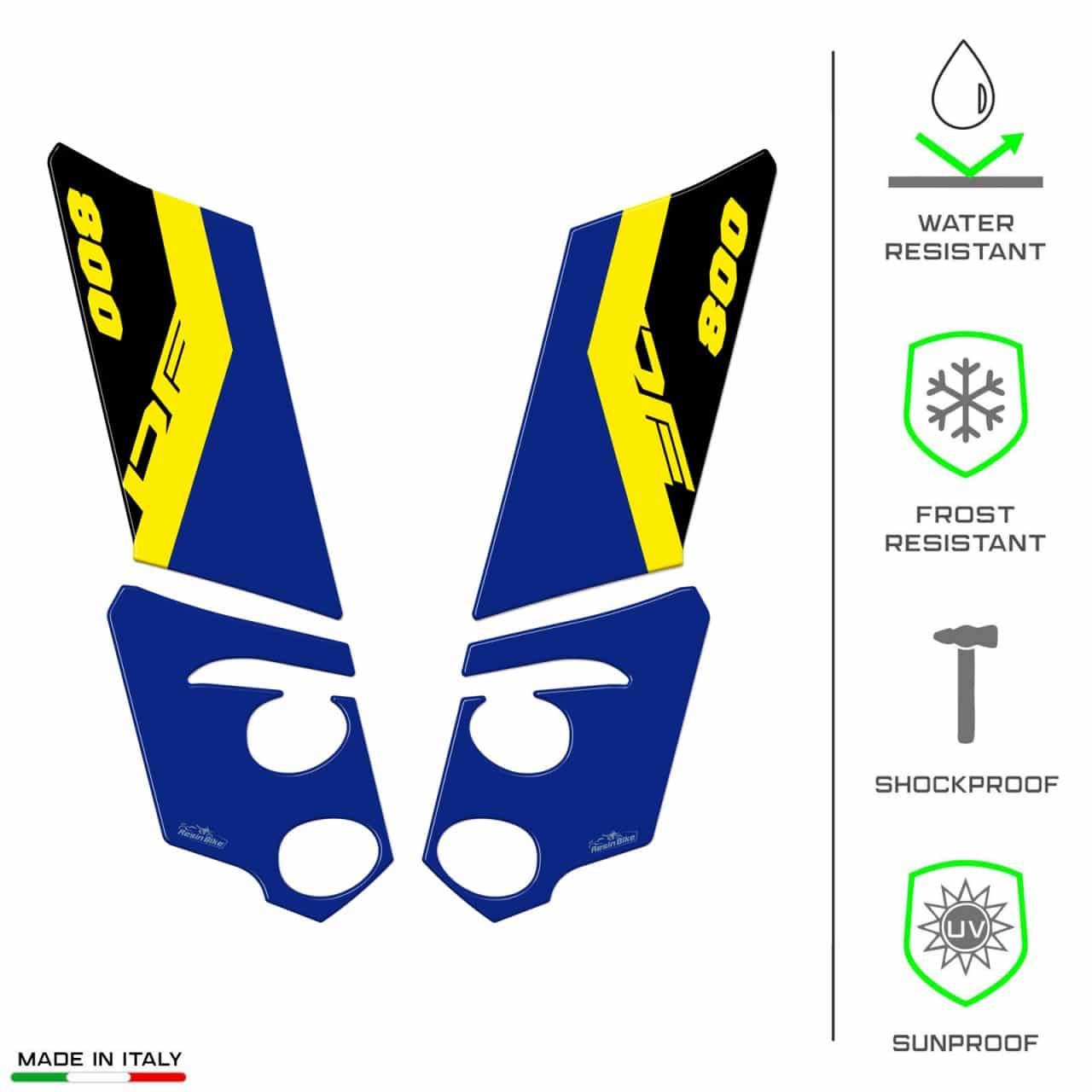 Adhesivos 3D compatibles con Suzuki V-Strom 800 DE 2023 Guardabarros Amarillo - Imagen 7