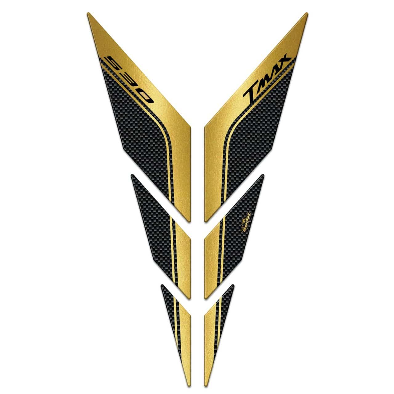 Stickers 3D compatible with Yamaha TMAX 530 2012-2016 Frontal Side Gold - Image 2