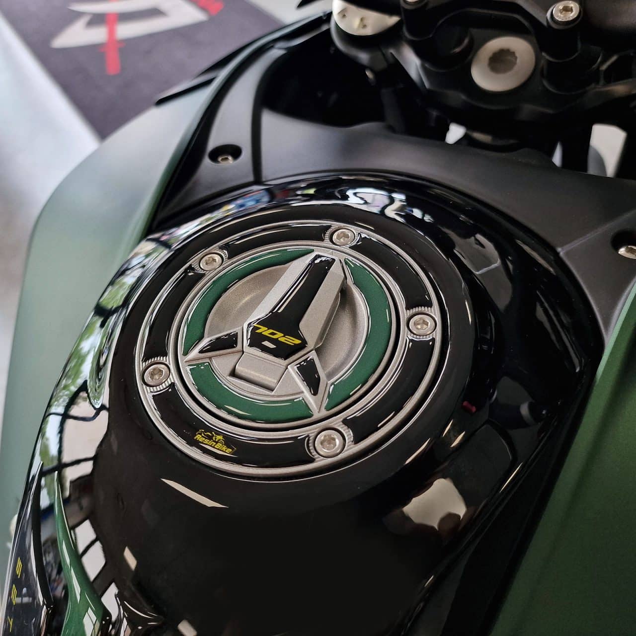 Kit Deposito Basic Adhesivos de Moto compatibles con Benelli TRK 702X 2023 Verde - Imagen 5