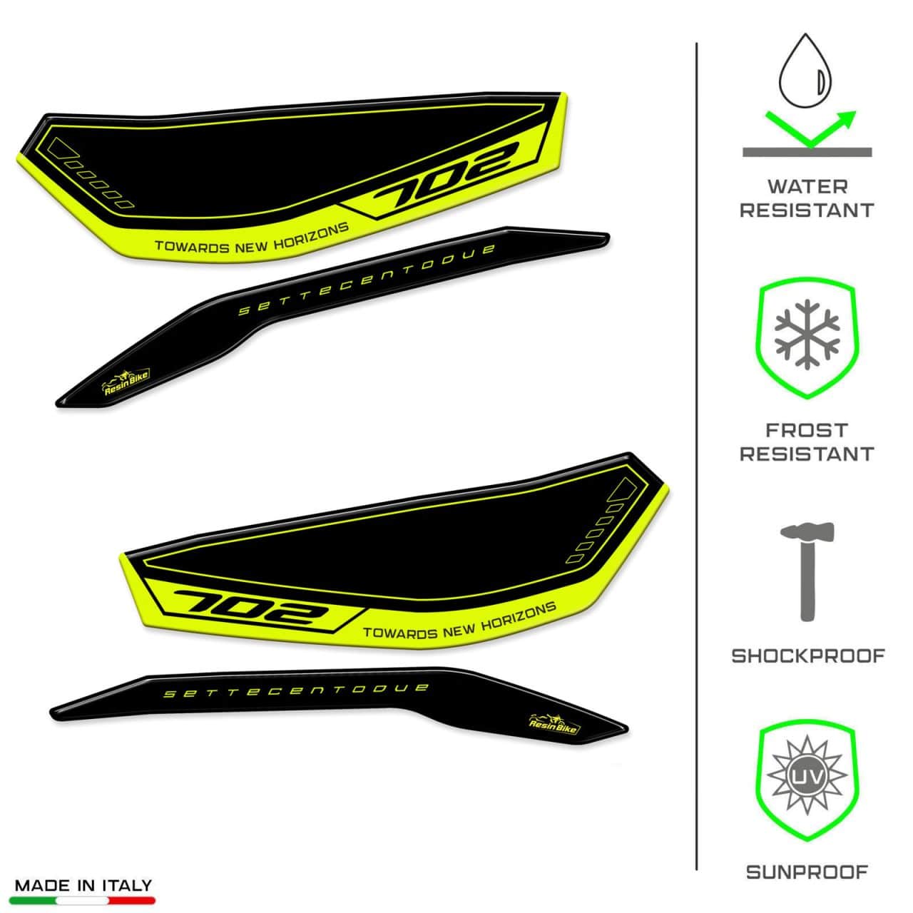 Adhesivos 3D compatibles con Benelli TRK 702X 2023 Paramanos Amarillo - Imagen 7