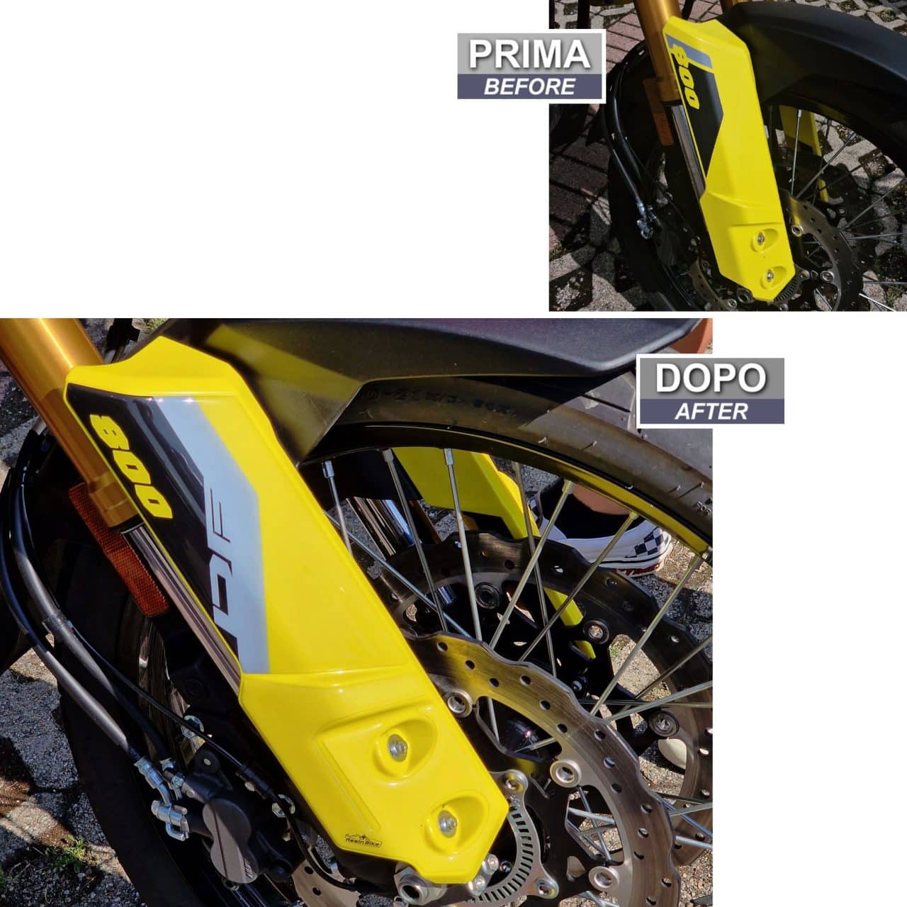 Aufkleber 3D Motorrad Kompatibel mit Suzuki V-Strom 800 DE 2023 Kotflügelstützen – Bild 3