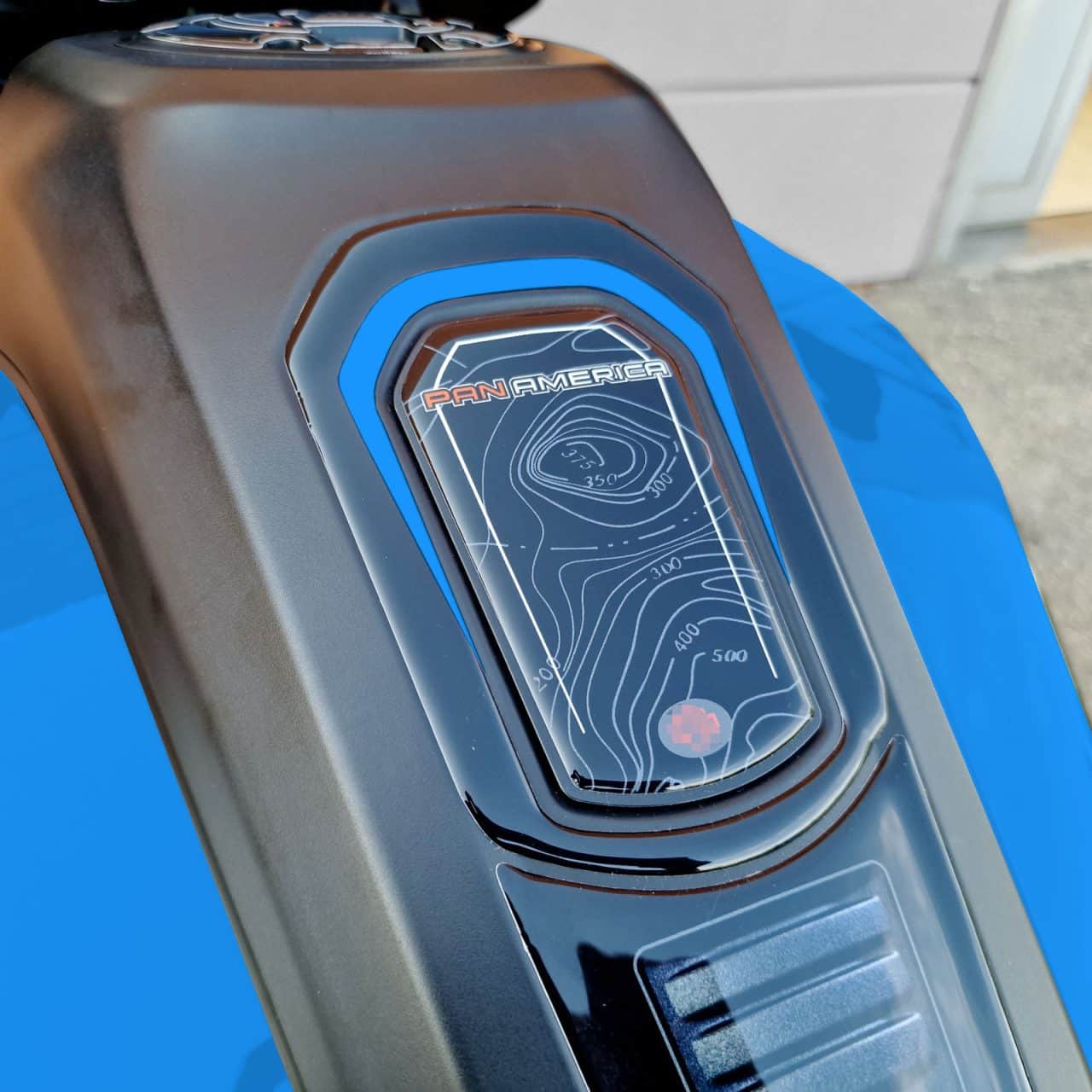 Autocollant 3D compatibles avec Harley Davidson Pan America 1250 Réservoir Bleu – Image 5