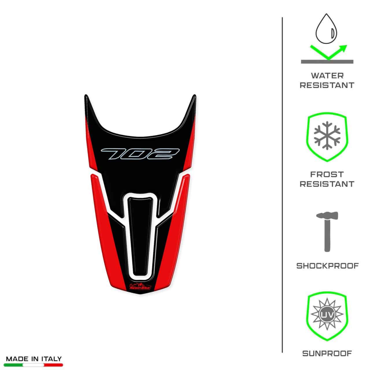 Adhesivos 3D Moto compatibles con Benelli TRK 702X 2023 Puntales Frontales Rojo - Imagen 7