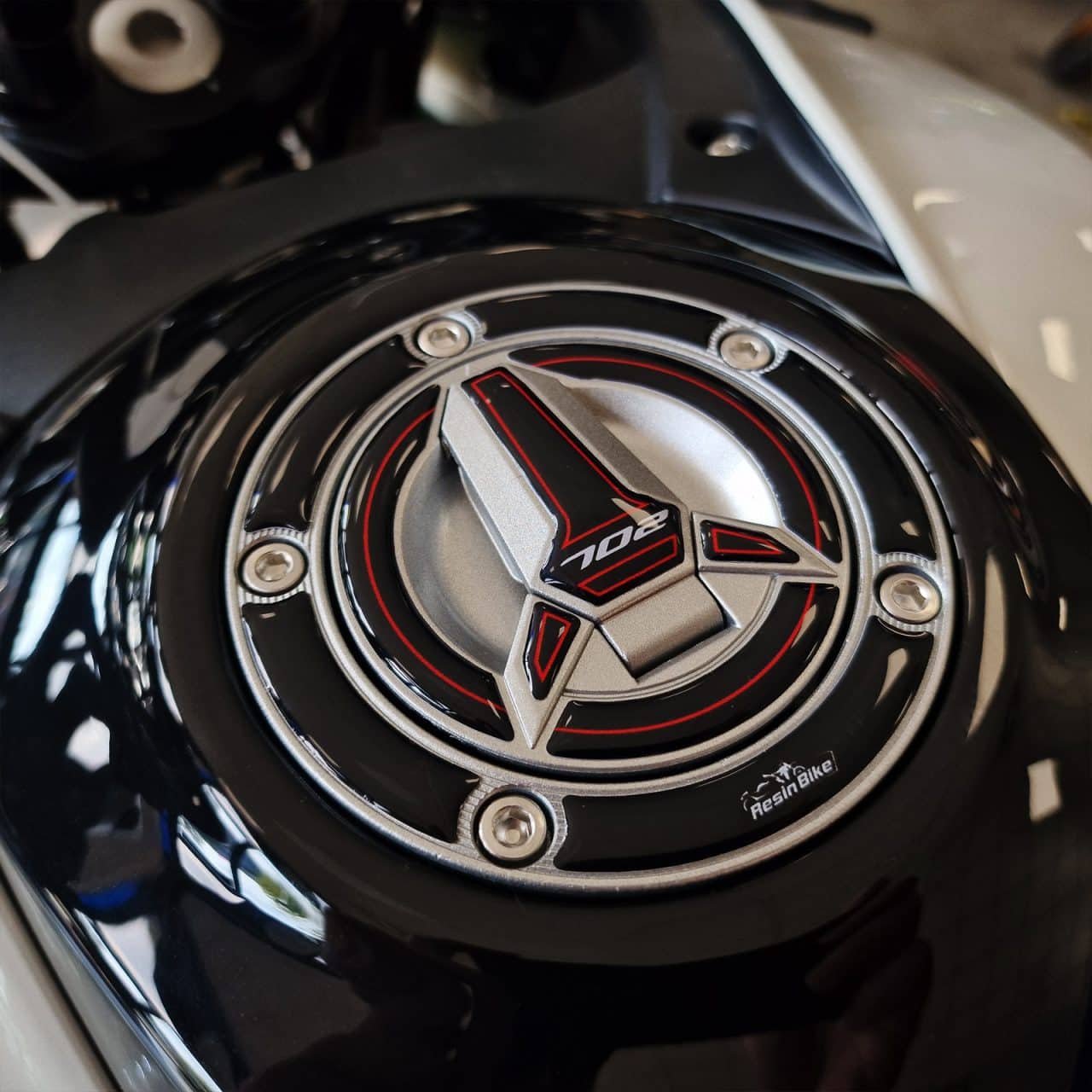 Motorcycle Stickers 3D compatible with Benelli TRK 702X 2023 Tank Cap Red - Image 6