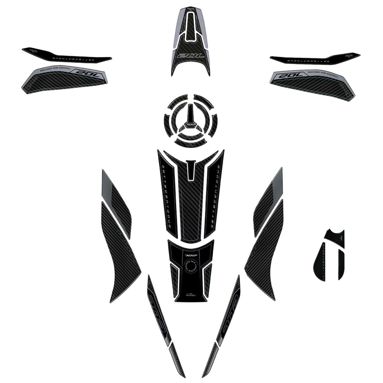 Kit Tank Full Motorcycle Stickers 3D compatible with Benelli Trk 702 2023