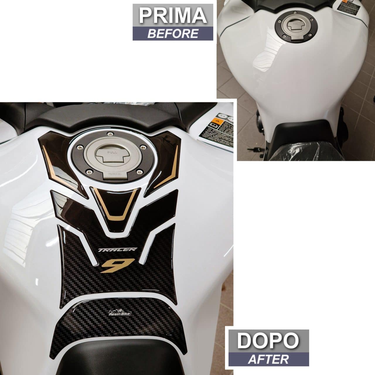 Paraserbatoio Adesivi 3D compatibili con Yamaha Tracer 9 - 9 GT 2021-2024 - immagine 3