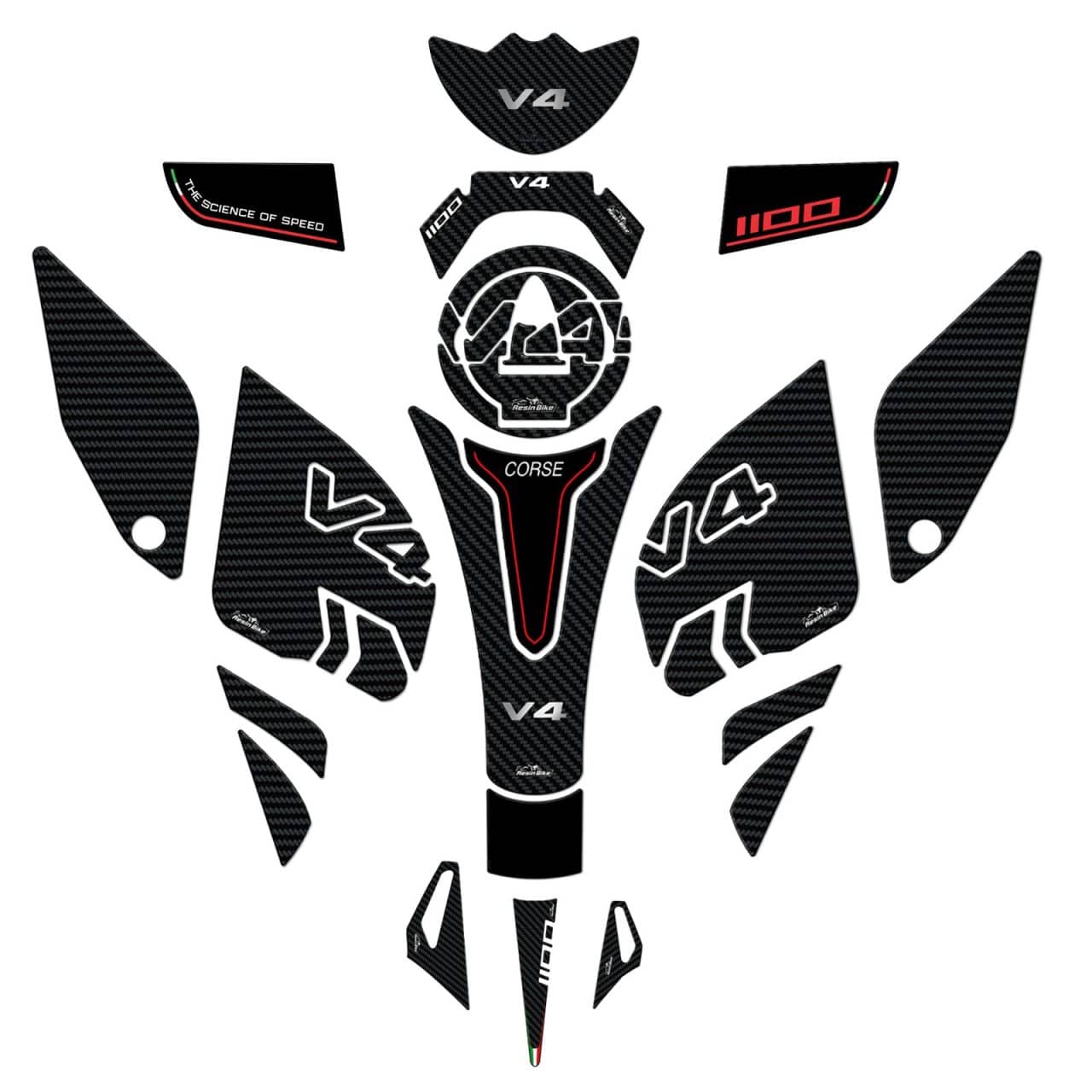 Kit Full Stickers 3D compatible with Ducati Panigale V4-V4s 2022-2023