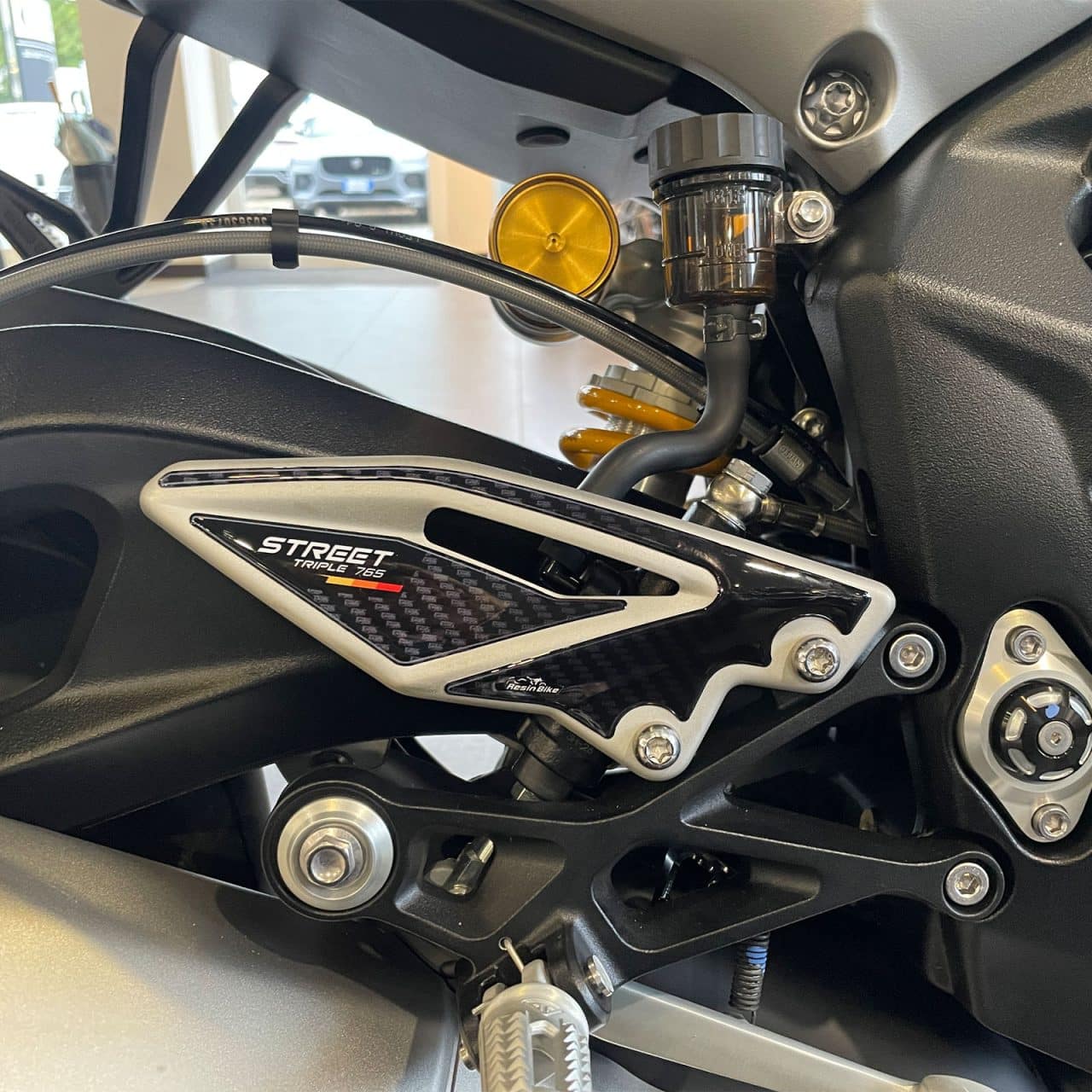 Stickers 3D compatible with Triumph Street Triple 765 RS 2023 Heel Pad