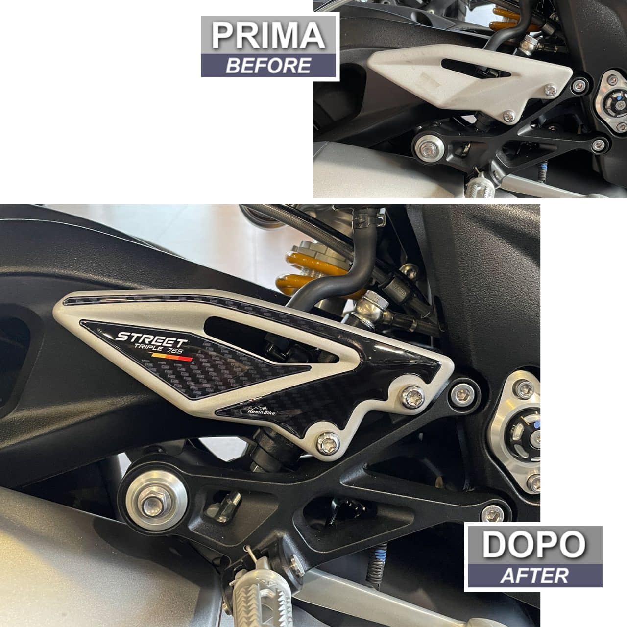 Stickers 3D compatible with Triumph Street Triple 765 RS 2023 Heel Pad - Image 3