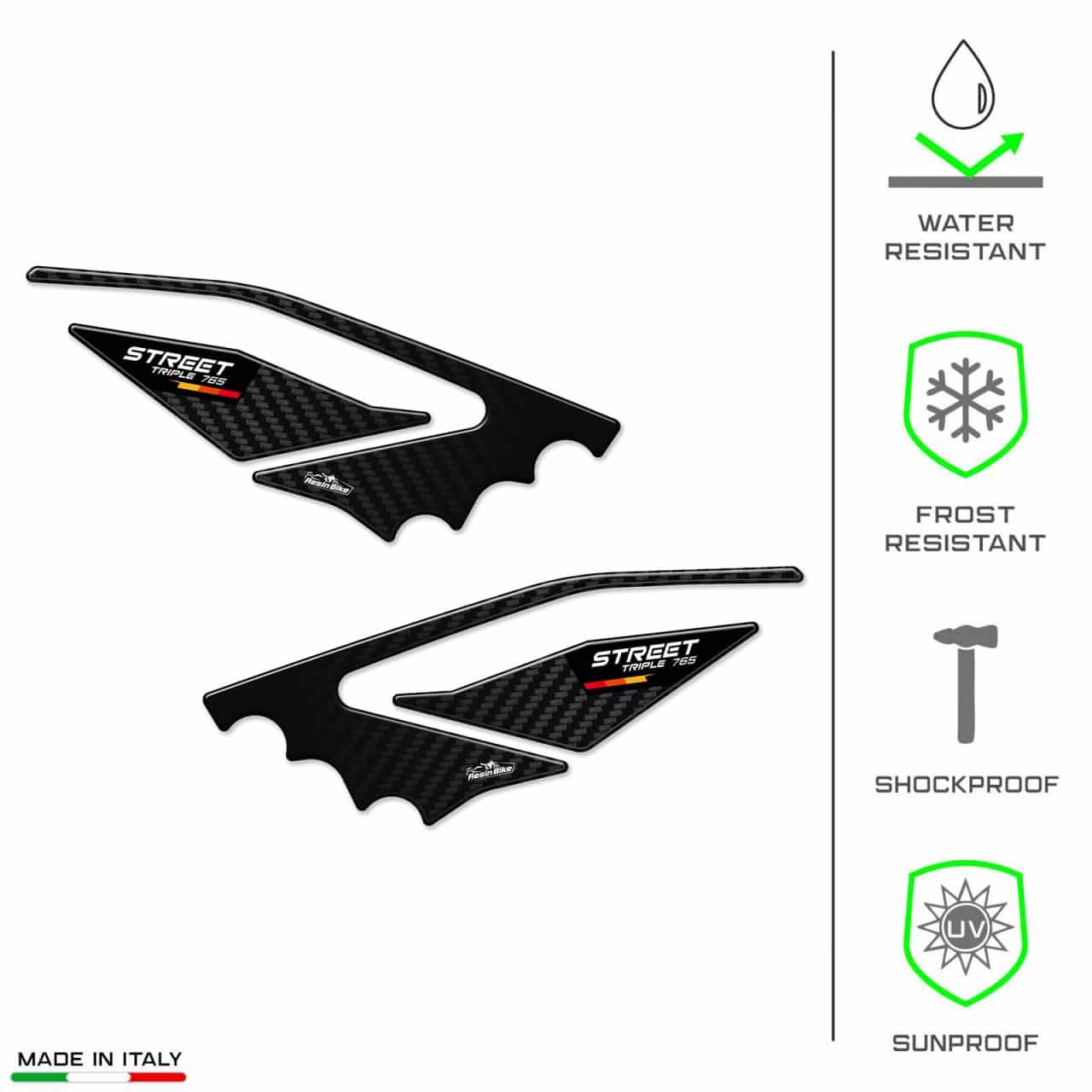 Stickers 3D compatible with Triumph Street Triple 765 RS 2023 Heel Pad - Image 7