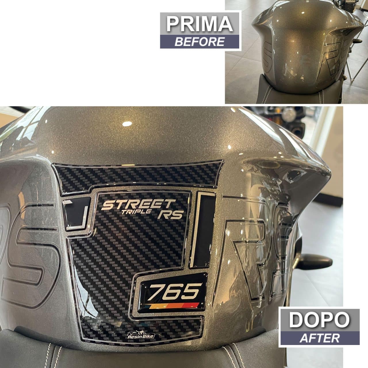 Pegatinas 3D compatibles con Triumph Street Triple 765 RS 2023 Tanque Deposito - Imagen 3