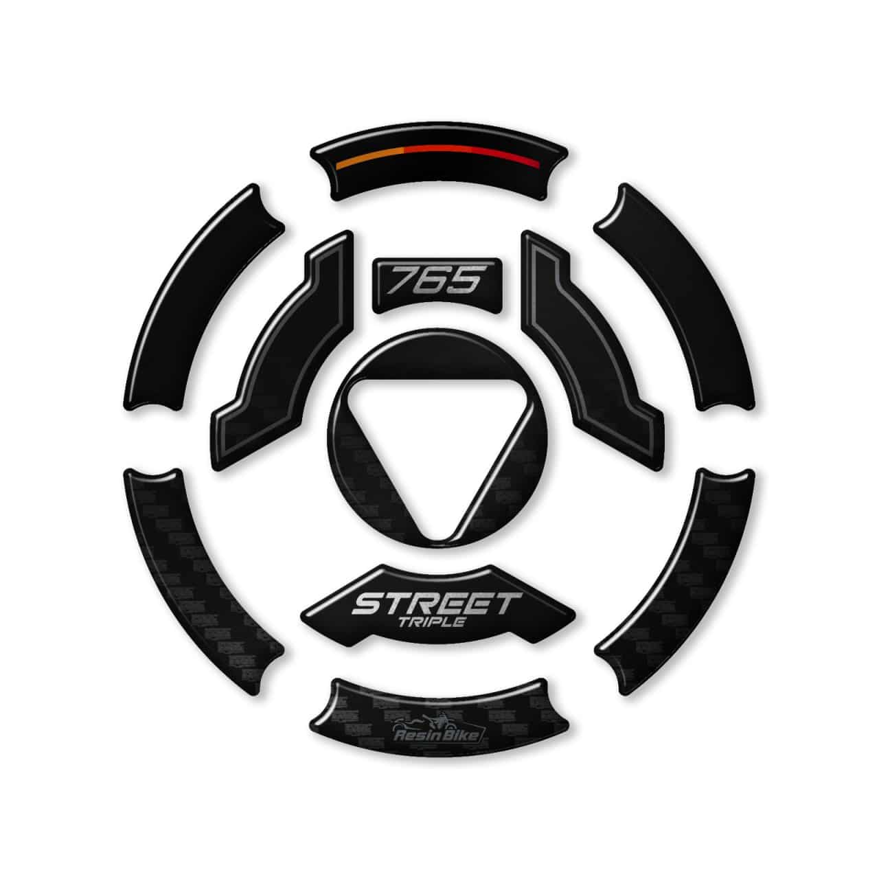 Stickers 3D compatible with Triumph Street Triple 765 RS 2023 Tank Cap - Image 2