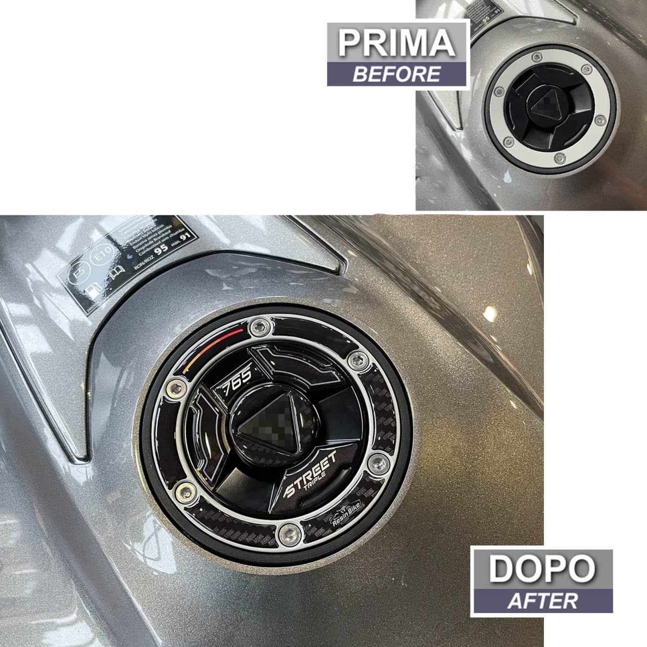 Pegatinas 3D compatibles con Triumph Street Triple 765 RS 2023  Tapon Deposito - Imagen 3