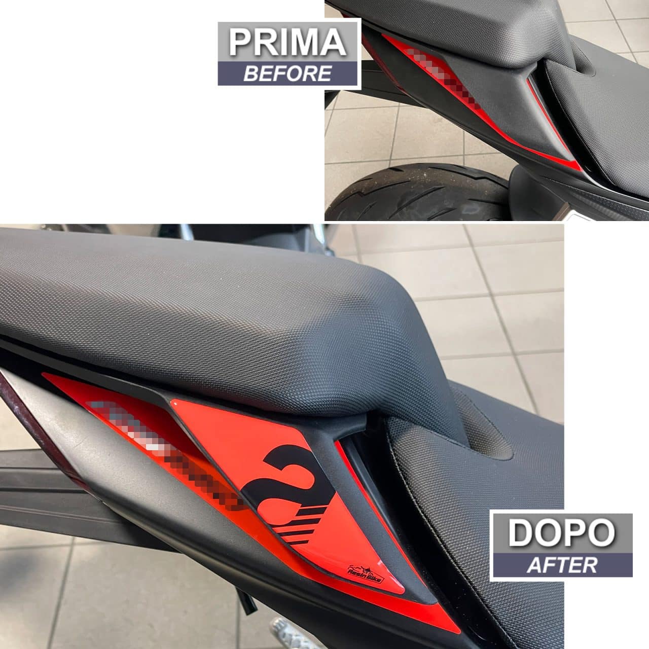 Autocollant 3D compatibles avec Aprilia Tuono-RS 660 2023  Poignées Passager – Image 3