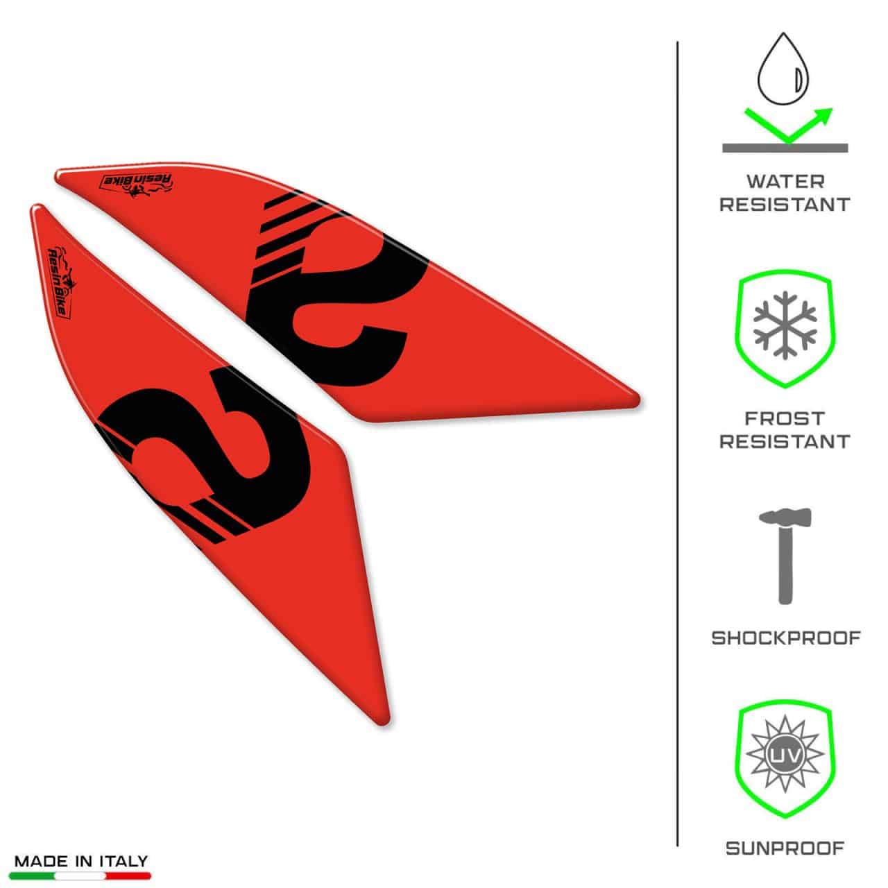 Autocollant 3D compatibles avec Aprilia Tuono-RS 660 2023  Poignées Passager – Image 7