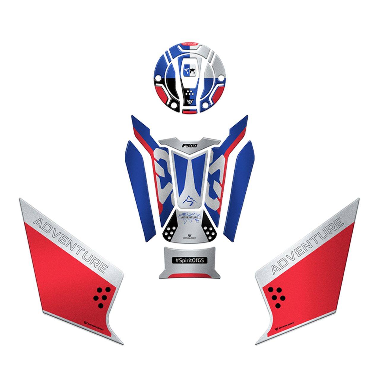 Kit Tank Basic Stickers 3D compatible with BMW F 900 GS Adventure Ride Pro 2024