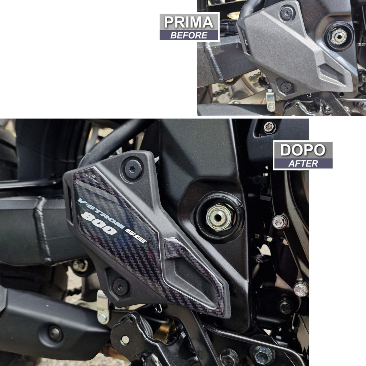 Motorcycle Stickers 3D compatible with Suzuki V-Strom 800 SE 2023-2024 Heel Pad - Image 3