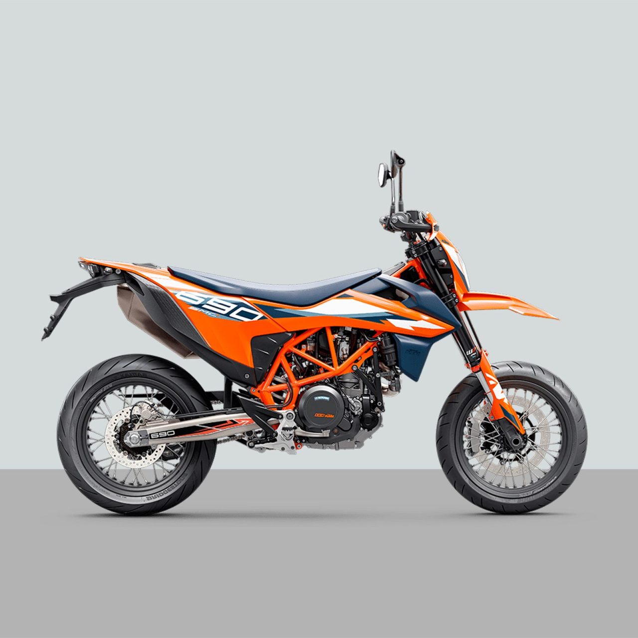 Adesivi 3D compatibili con KTM 690 SMC 2008-2024 Protezione Forcellone - immagine 2