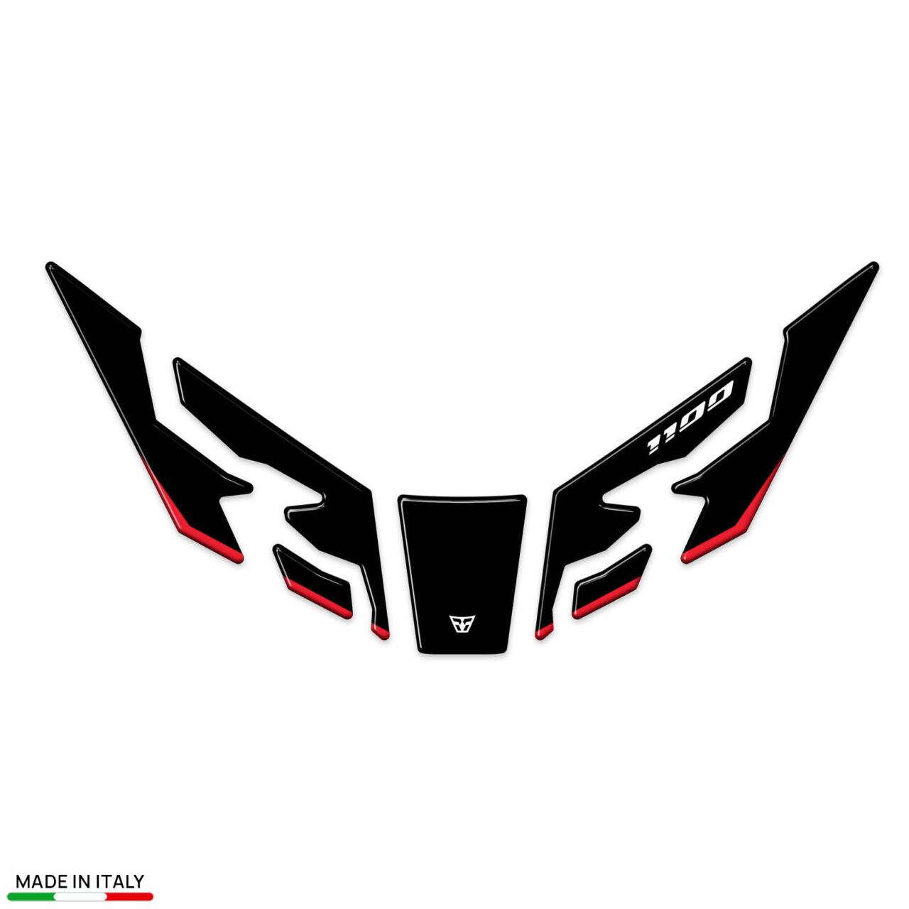 Adesivi 3D compatibili con Honda Africa Twin 1100 2024-2025 Cupolino Nero - immagine 2