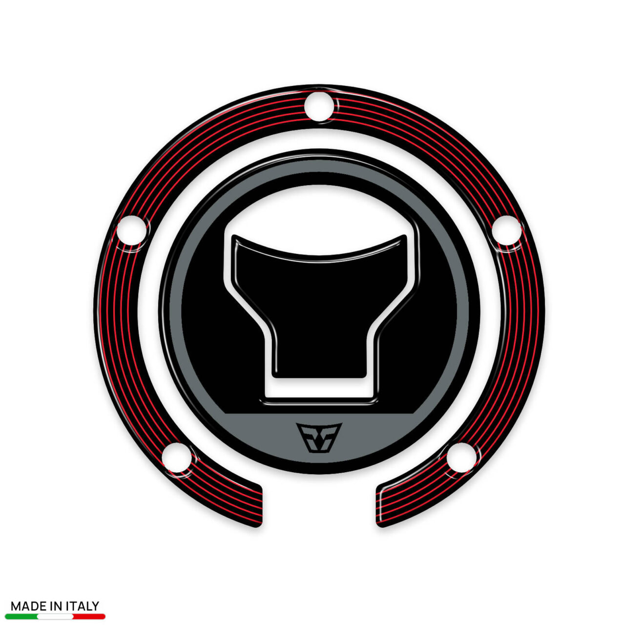 Adesivi 3D compatibili con Honda Africa Twin 1100 2022-2025 Tappo Serbatoio Nero - immagine 2