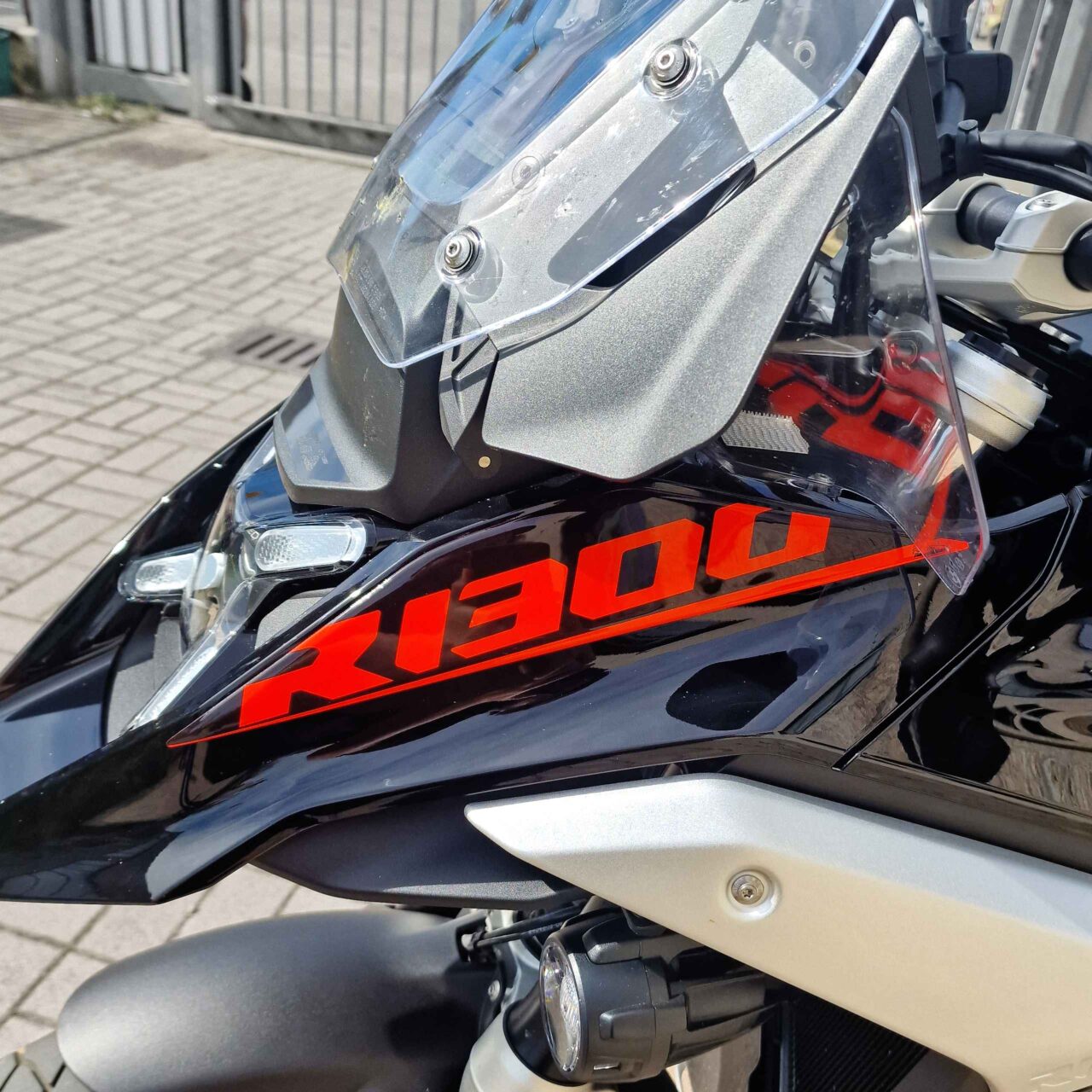 Aufkleber 3D Motorrad Kompatibel mit Bmw R1300GS 2023-2025 Seitliche Spitze Fluo