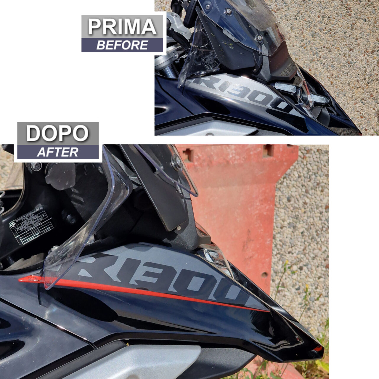 Adesivi 3D compatibili con Bmw R 1300 GS 2023-2025 Puntale Laterale Metal - immagine 3