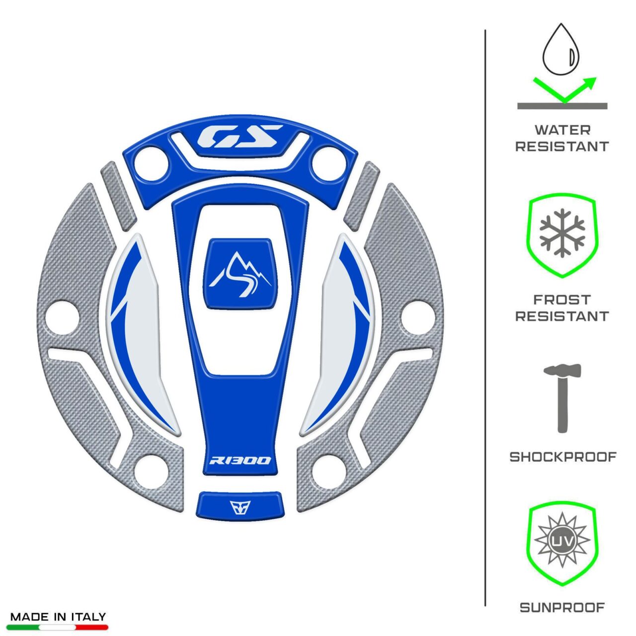 Adesivi Resin 3D compatibili con Bmw R 1300 GS Light White 2025 Tappo Serbatoio - immagine 6