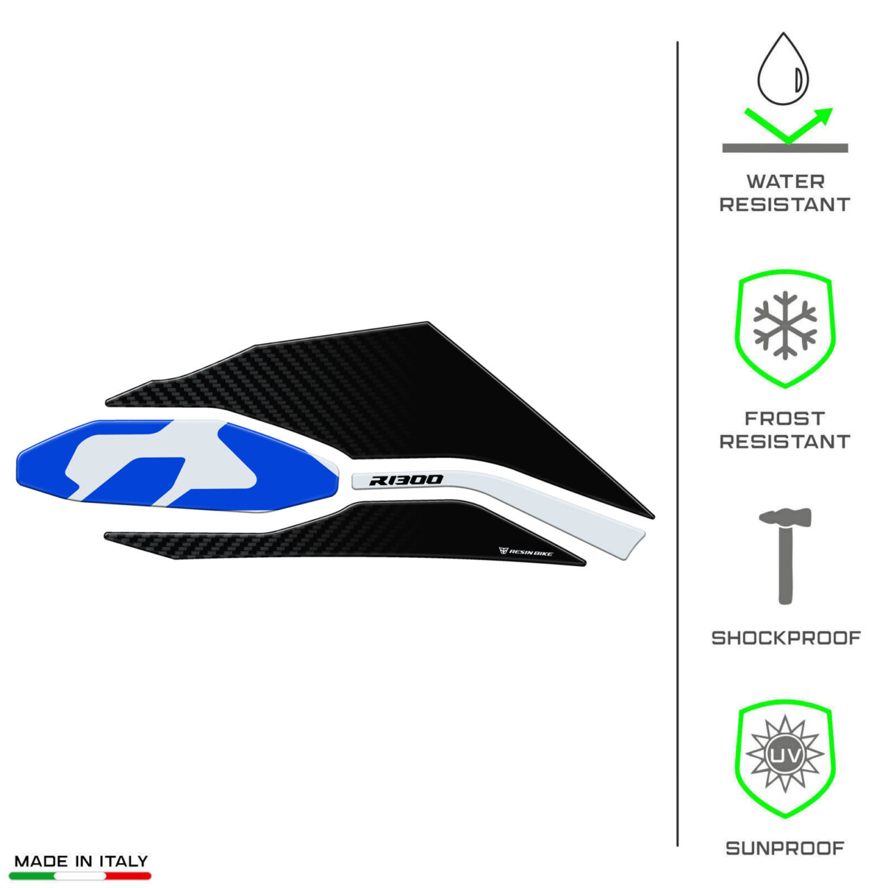 Adesivi 3D compatibili con Bmw R 1300 GS Light White 2025 Cardano Forcellone - immagine 6