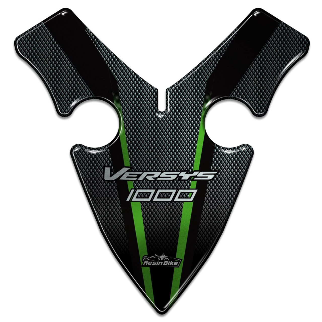 Adhesivos 3D compatibles con Kawasaki Versys 1000 2017-2025 Frontal Verde - Imagen 2