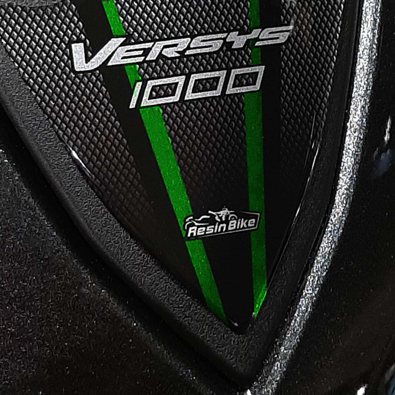 Adhesivos 3D compatibles con Kawasaki Versys 1000 2017-2025 Frontal Verde - Imagen 4