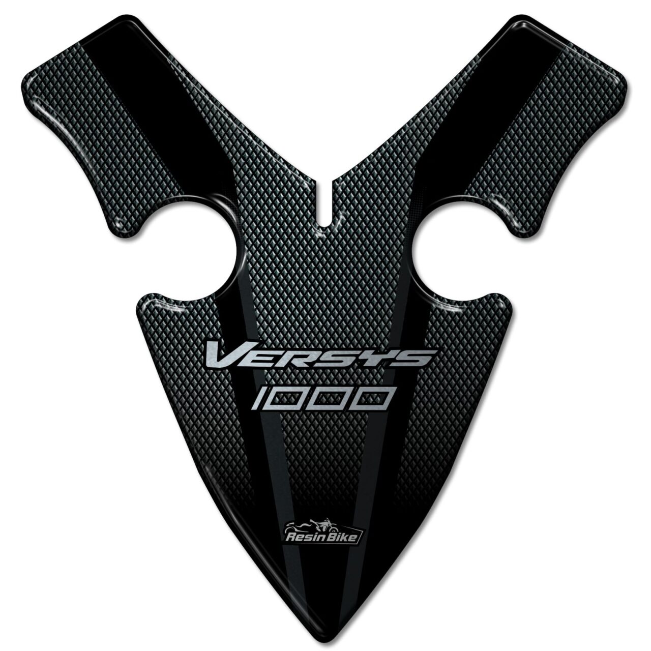 Stickers 3D compatible with Kawasaki Versys 1000 2017-2025 Frontal Silver - Image 2