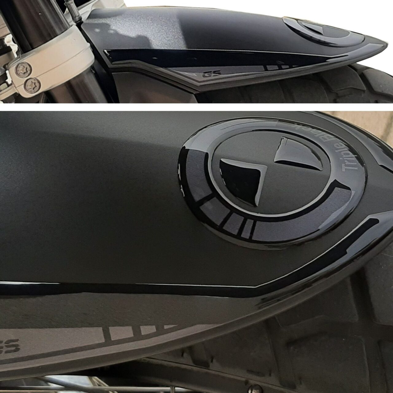 Adesivi 3D compatibili con  BMW R 1250 GS Triple Black 2021-2024 Parafango - Imagen 4