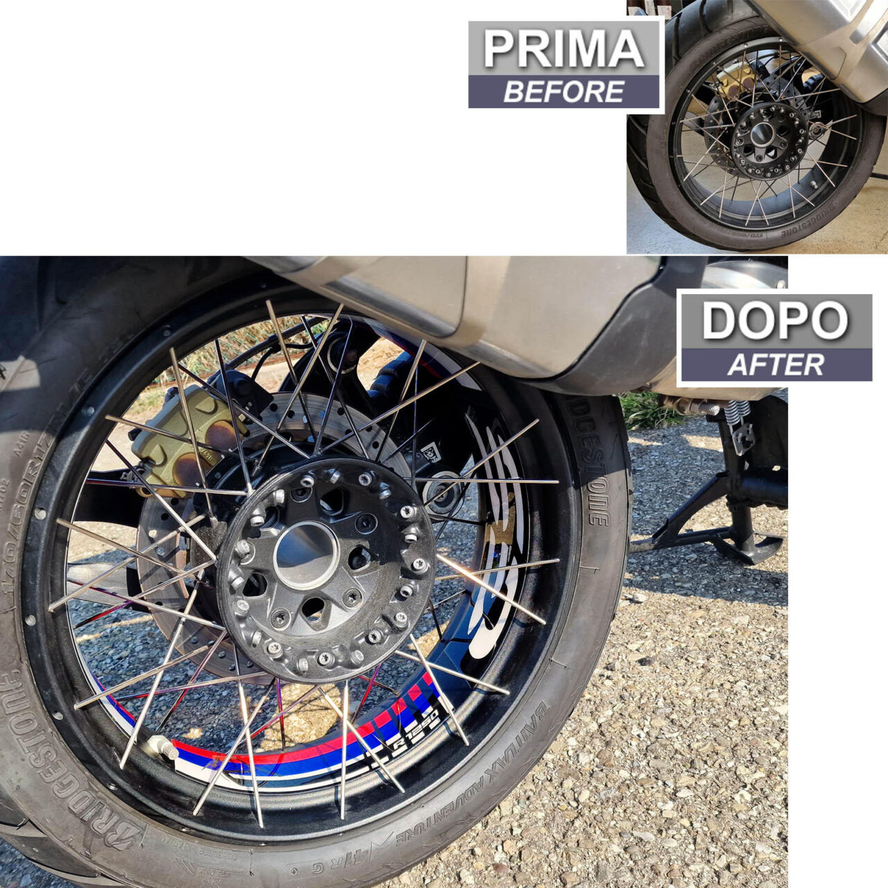 Adesivi 3D compatibili con BMW GS 1250 Adventure Rallye 2021-2024 Cerchi 17 e 19 - immagine 3