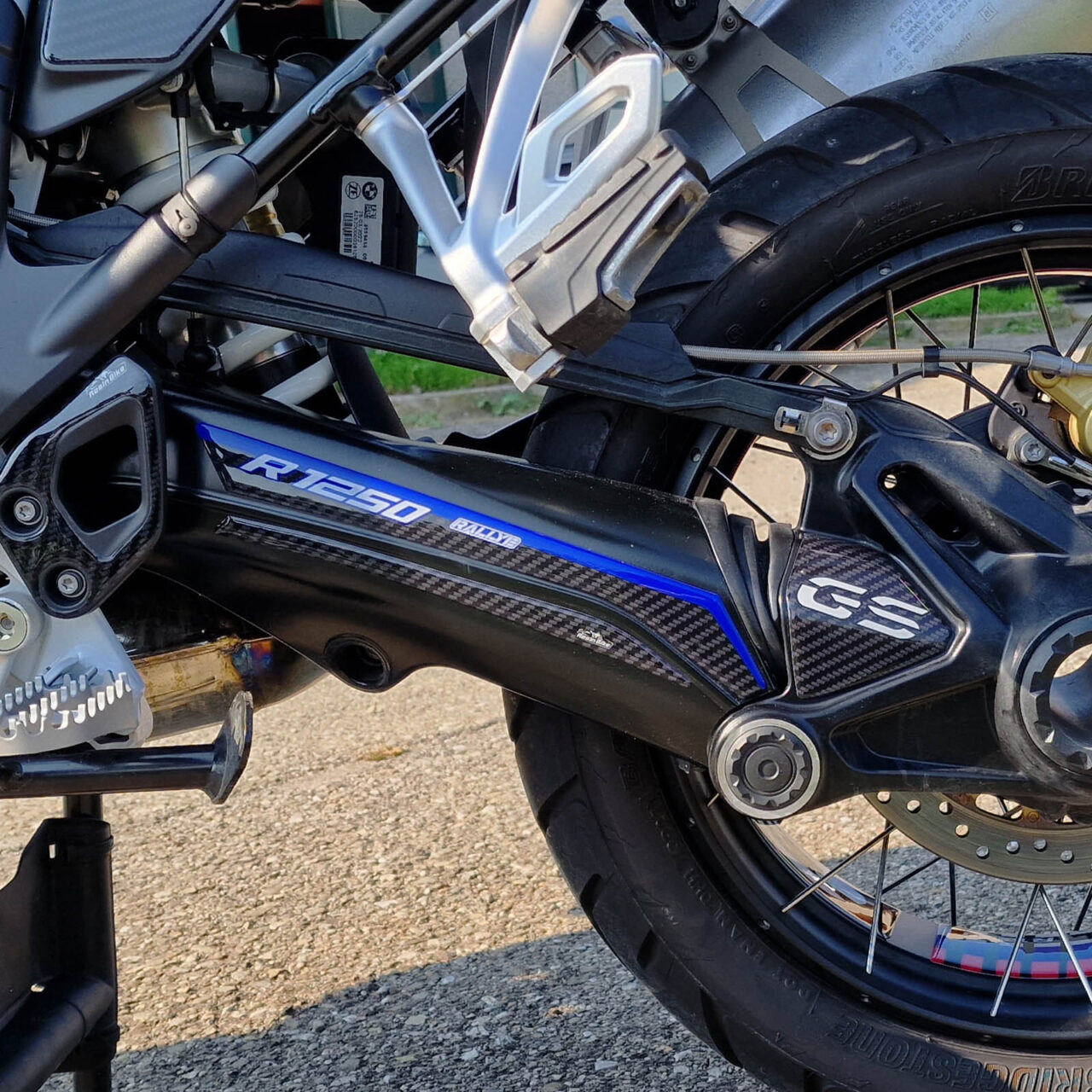 Adesivi 3D compatibili con BMW GS 1250 Adventure Rallye 2021-2024 Forcellone