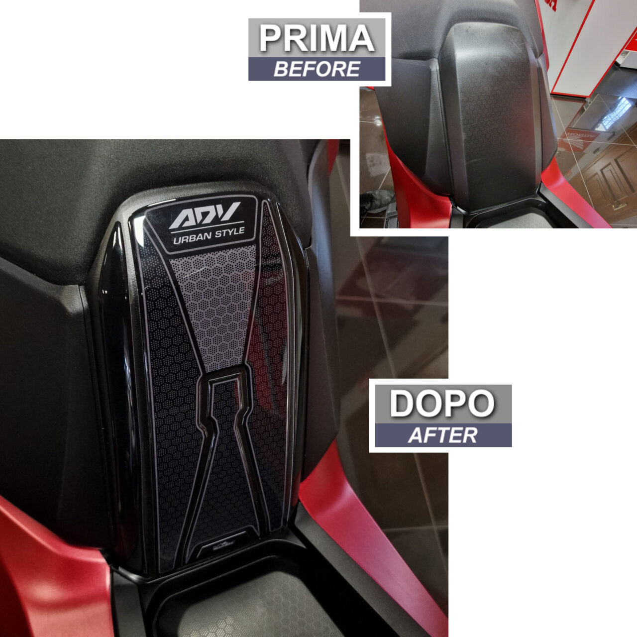 Adhesivos 3D de Moto compatibles con Honda ADV 350 2022-2025 Puerta Bajo Asiento - Imagen 3