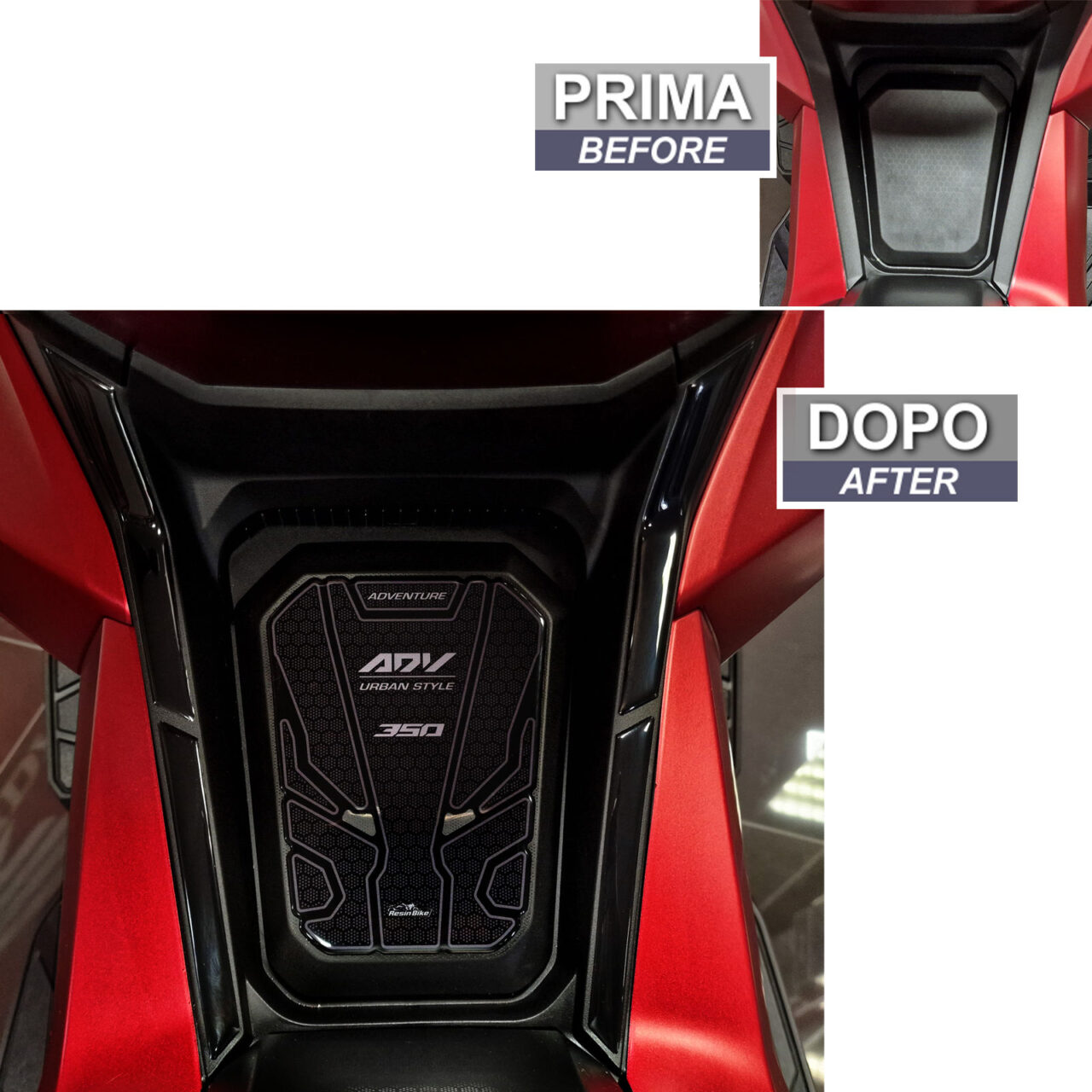 Adhesivos 3D de Moto compatibles con Honda ADV 350 2022-2025 Túnel Central - Imagen 3