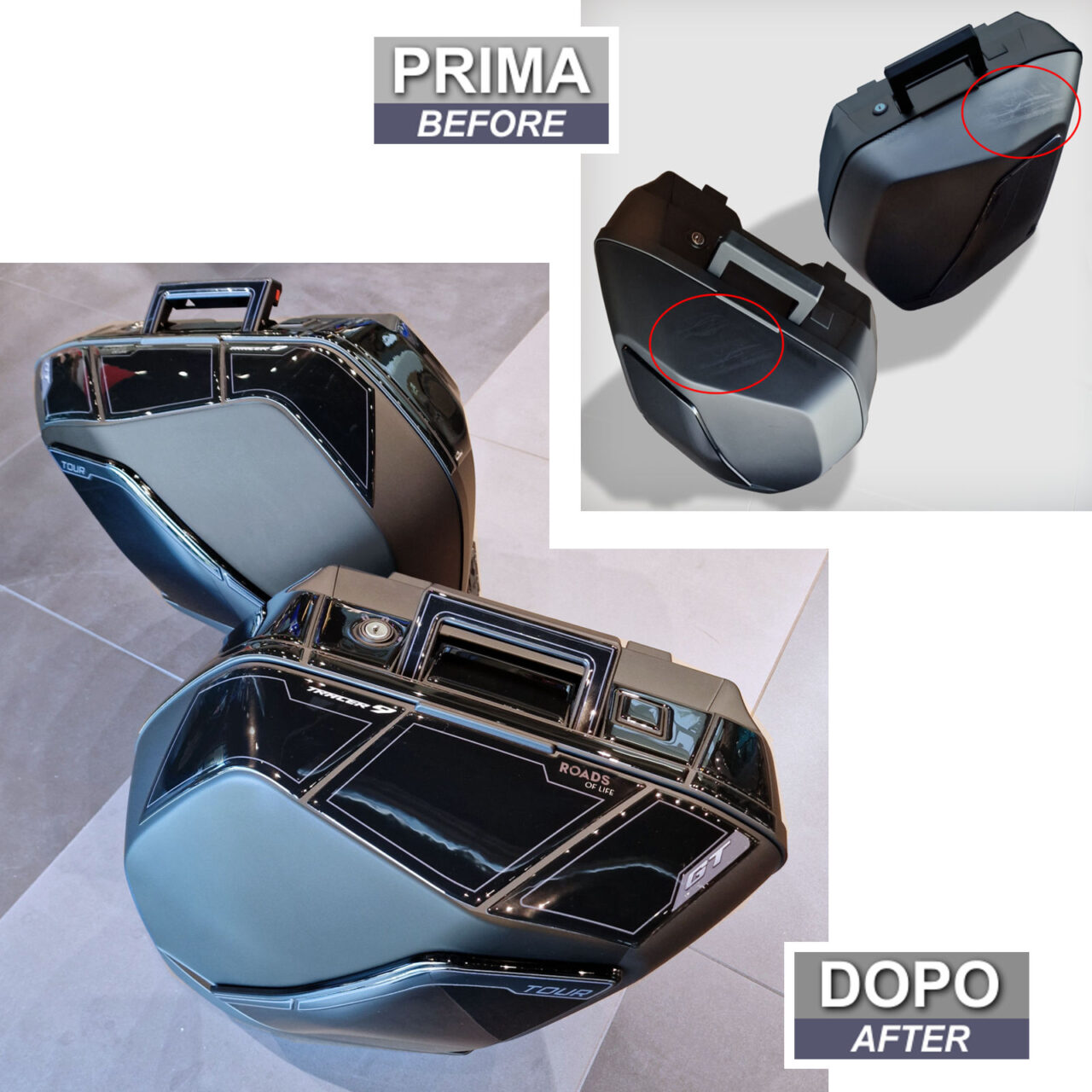 Adesivi 3D compatibili con Yamaha Tracer 9 2021-2025 Protezione Valigie Borse - Image 3