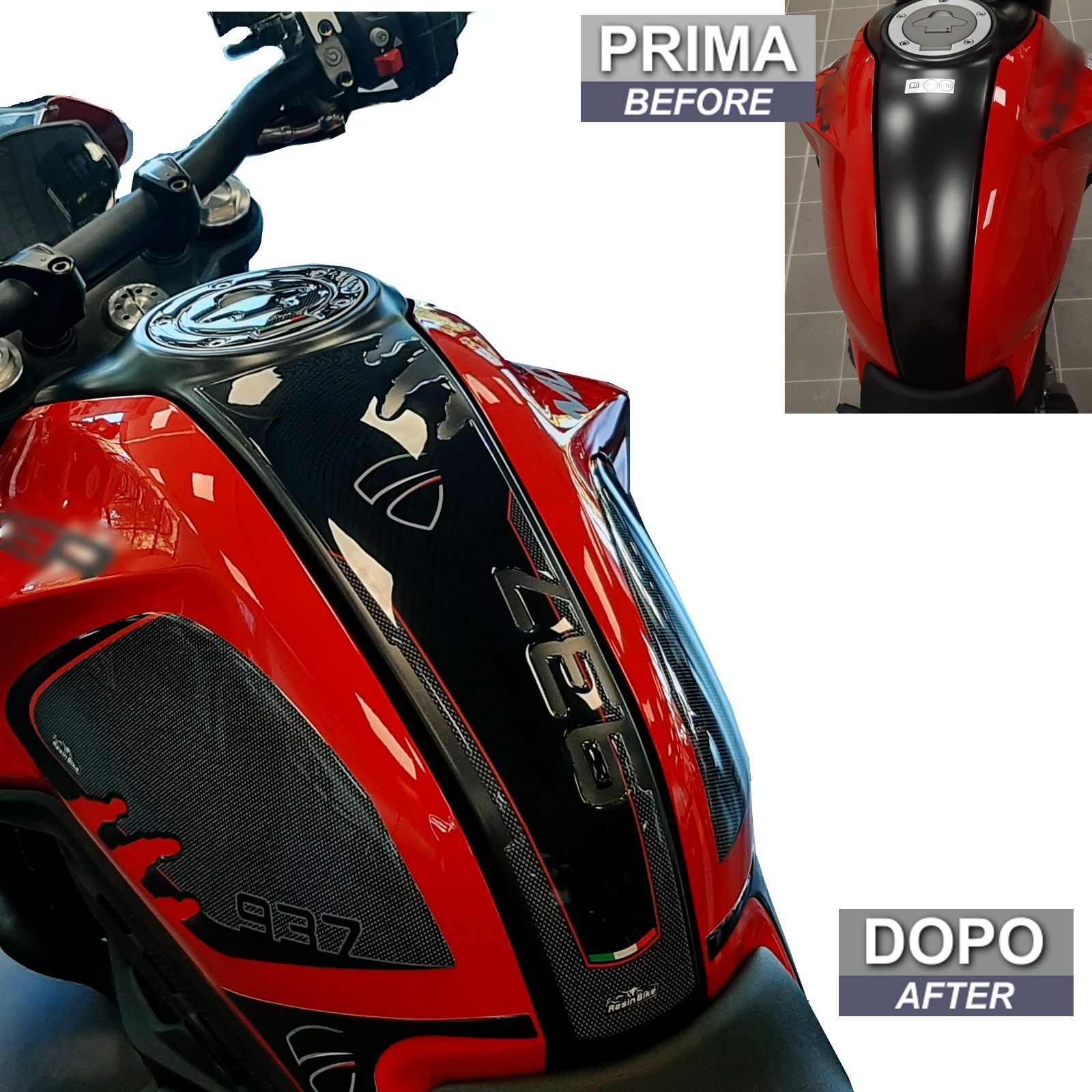 Aufkleber 3D Kompatibel mit Ducati Monster 937 2021-2026 Tank-Schutzfolie – Bild 3