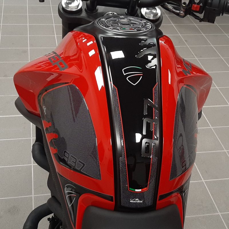 Aufkleber 3D Kompatibel mit Ducati Monster 937 2021-2026 Tank-Schutzfolie