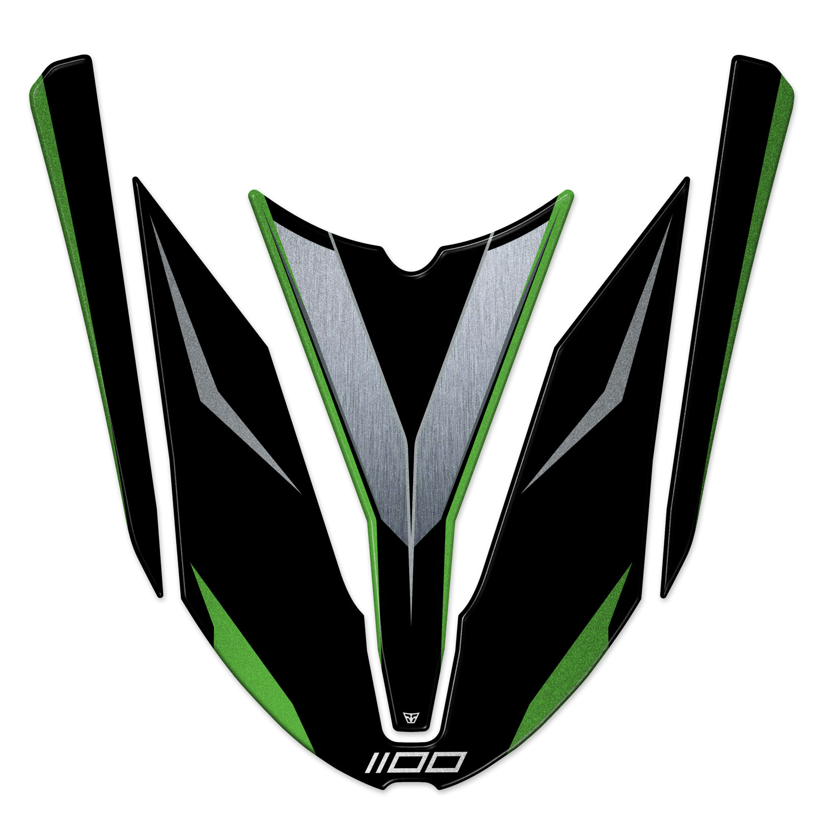 Autocollants 3D Résine Protection Protège-Mains Pour Kawasaki Versys 1100 SE 2025 Pearl Robotic White – Compatibles/Remplaçants Garde-Boue