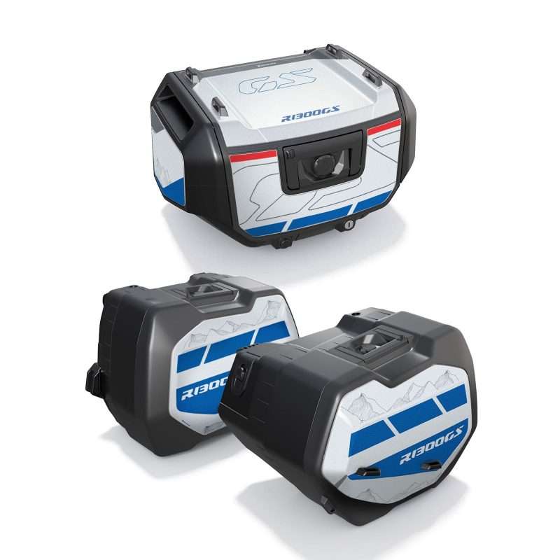 Kit Adesivi Crystal compatibile BMW R 1300 GS Light White 2026 Valigie/Bauletto