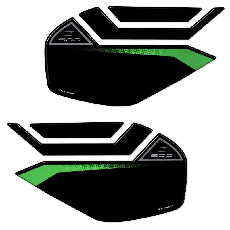 Aufkleber 3D für Motorrad Kompatibel mit Kawasaki Z500 - SE 2024-2026 Tank Side