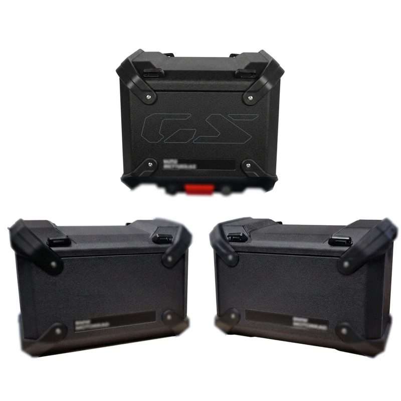 Adesivi Crystal Ruvido compatibili BMW GS 1300 2023-2026 Nero Valigie e Bauletto