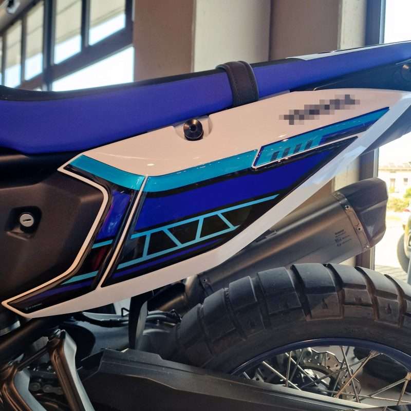 Adhesivos 3D Moto compatibles Yamaha Tenere 700 2025-2026 Blue Inferior Asiento