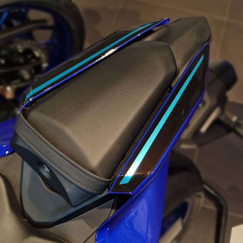Autocollant Moto 3D compatibles avec Yamaha R9 2025-2026 Icon Blue Dosseret