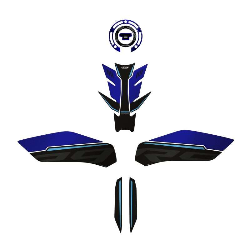 Kit Serbatoio Adesivi 3D compatibili con Yamaha R9 2025-2026 Icon Blue Base